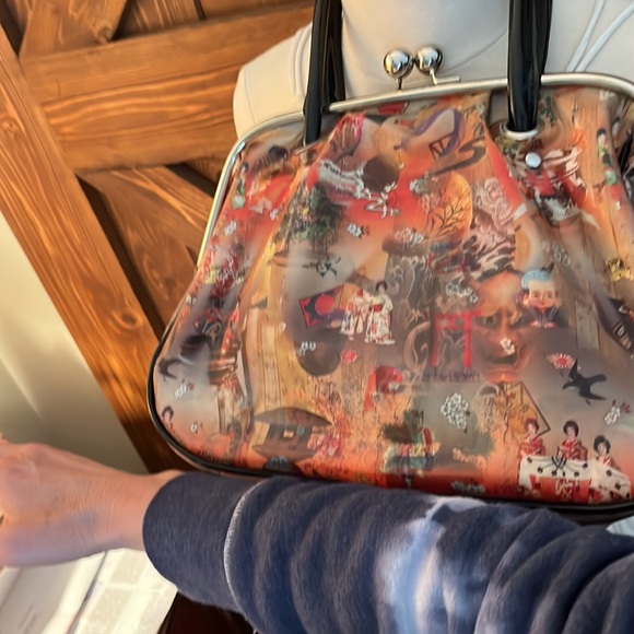 Large Change purse style Asian Oriental design Hand Bag 3D - Picture 6 of 11